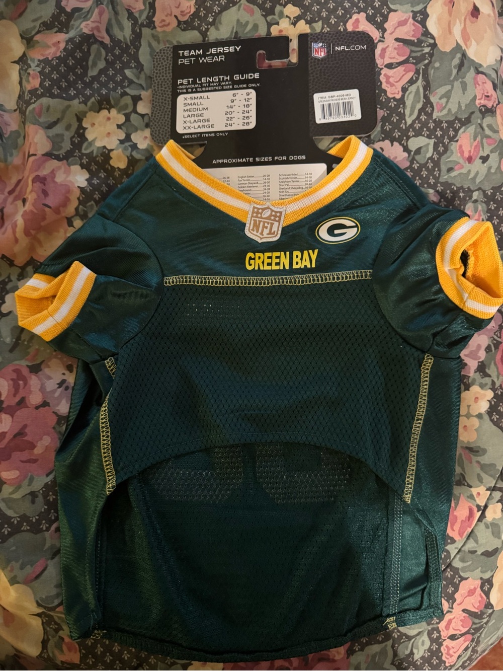 Pet Jersey Tee - Green & Yellow